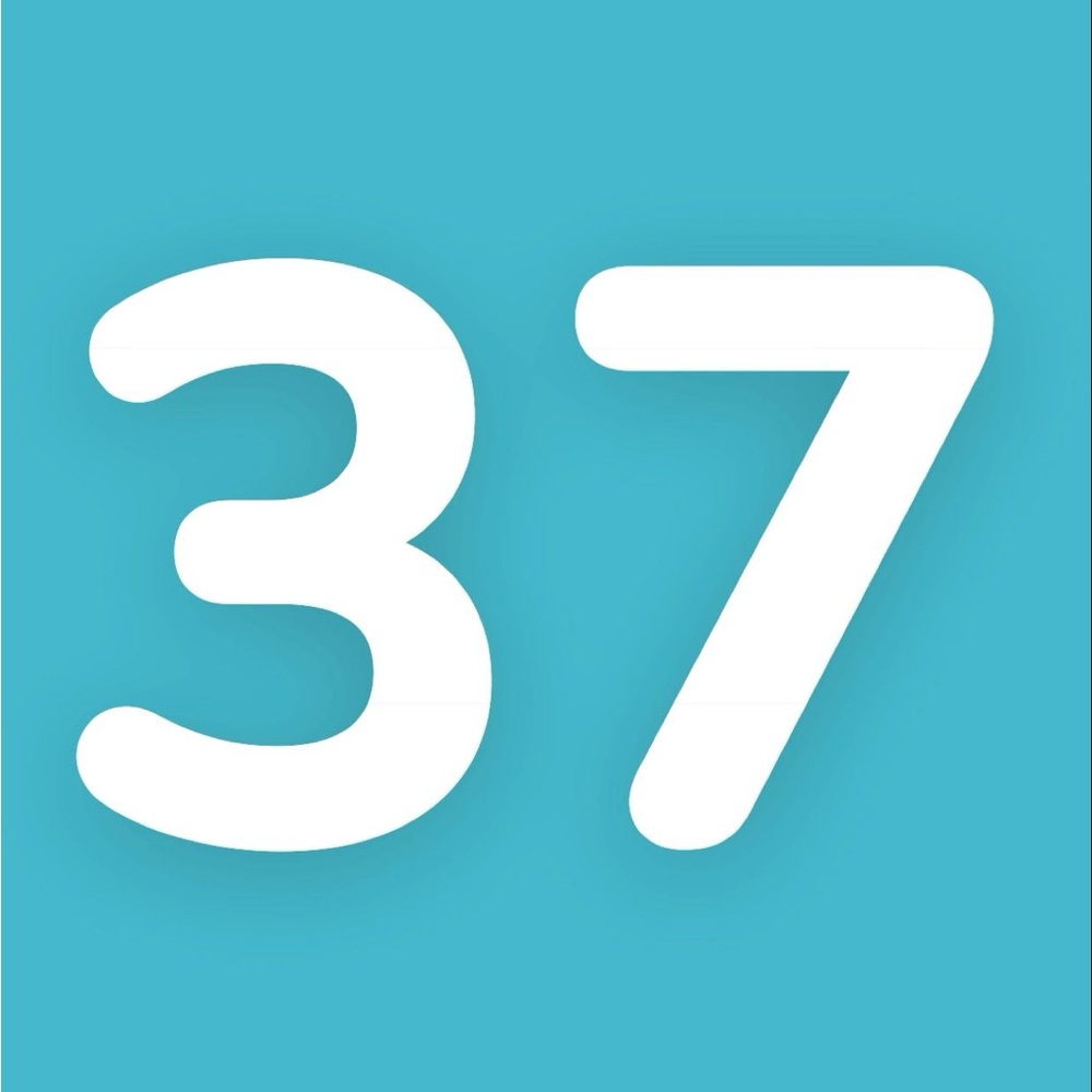 Blue Number 37 Graphic